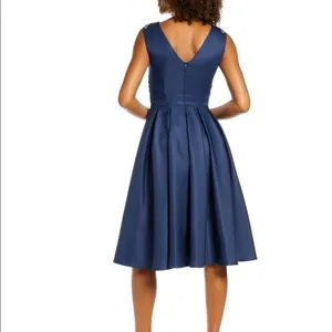 NWT CHI CHI LONDON Appliqué Fit Flare Party Dress Navy 4 thumbnail 4