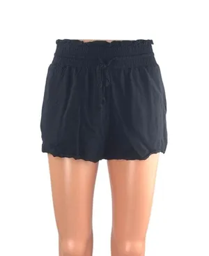 Abercrombie & Fitch Women's Black Elastic Waist Casual Lounge Beach Shorts Sz XS thumbnail 1