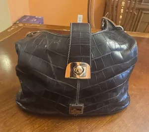 Dooney & Bourke Croc Embossed Genuine Leather Shoulder Bag MADE IN USA thumbnail 1