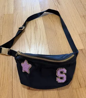 Stoney Clover Lane Black S Monogram Patch Fanny Pack thumbnail 1