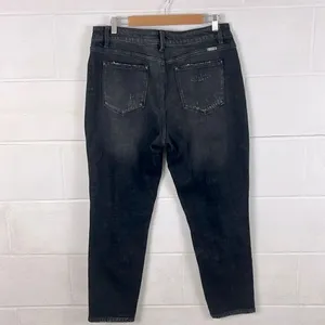 KanCan high rise faded black relaxed fit skinny jean thumbnail 2
