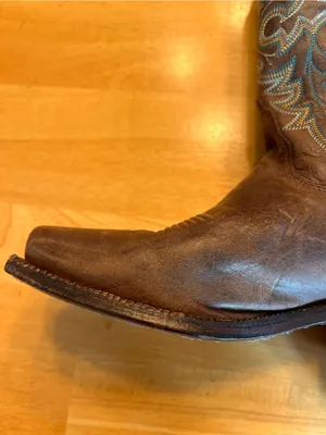 Nocona Brown Leather Western Boots with Turquoise Embroidery thumbnail 10