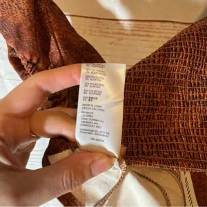 Urban Outfitters • Crop Top • Snakeskin Print • Brown • Medium thumbnail 7