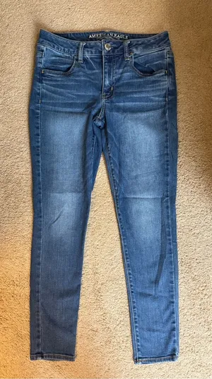 American Eagle Outfitters Women's Blue Slim Fit Jeans thumbnail 1