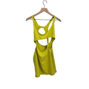 SKIMS 1 piece Cut Out Swim Tank Dress Citrus Coverup Yellow Green Medium NWT thumbnail 4