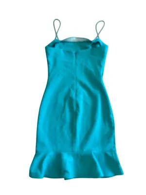 LIKELY Blue Ruffle Trim Cocktail Dress Size 2 thumbnail 2