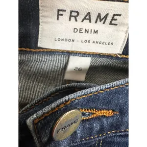 FRAME Denim Le Garcon‎ Slim Boyfriend Jeans Westfield Dark Wash LGJ270 Womens 26 thumbnail 3