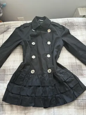 SOLD ON POSHAMRK!! Black Double-Breasted Express Peacoat thumbnail 4