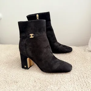 Chic Black Ankle Boots for Women Size 6 thumbnail 5