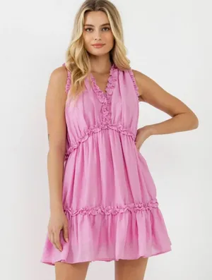 Pink English factory dress thumbnail 1