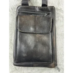 Hobo Vintage Y2K Black Leather Crossbody Bag Soft Slouchy Small Purse thumbnail 3