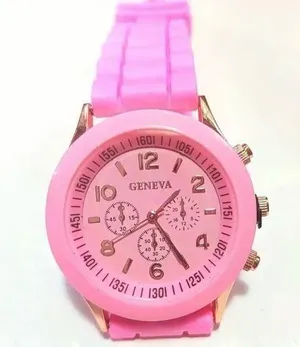 Stylish Round Pointer Quartz Watch, Triple Dial Silicone Watchband Sports thumbnail 1
