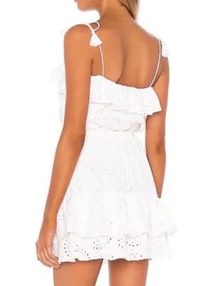 Karina Grimaldi White Eyelet Mini Dress thumbnail 2