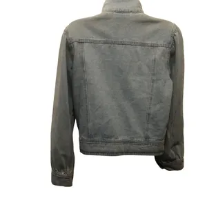 Lulus Classically Cool Light Wash Denim Jacket M Puff Sleeve Light Wash Pockets thumbnail 5