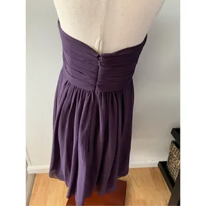 Bill Levkoff Purple strapless dress size 14 thumbnail 2