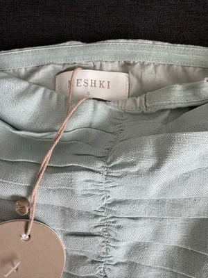 Meshki Light Blue Strapless Ruched Crop Camisole thumbnail 4