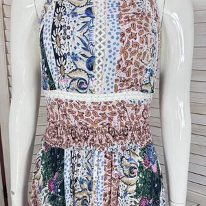 JAASE Endless Summer‎ Boho Multi Floral Print Open Back Maxi Sundress Small thumbnail 5