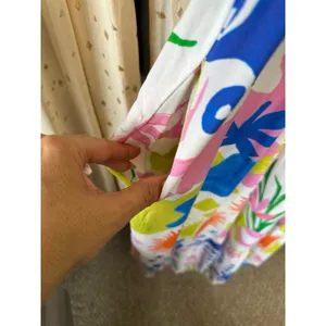 Paper Heart Women's Square Neck Colorful Tropical Summer Pockets Maxi Dress L thumbnail 7