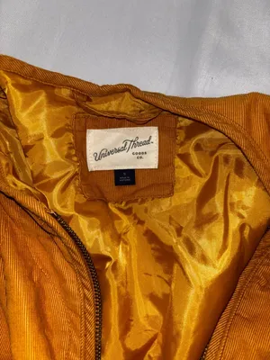 Universal Thread Quilted Corduroy Jacket Size S Mustard Yellow thumbnail 5