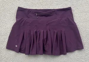 Lululemon Circuit Breaker Skirt Skort Darkest Magenta Athletic Tennis Women's 8 thumbnail 1