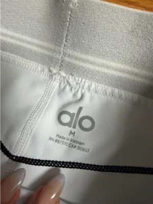 Alo White Yoga High-Waisted Leggings thumbnail 3