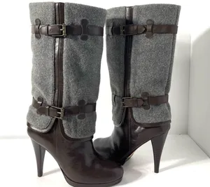 Kennedy Wool/Leather Boots Gray Brown Size 8B thumbnail 2