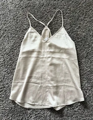 SPANX Cream Satin V-Neck Slip Cami with Adjustable Straps thumbnail 1