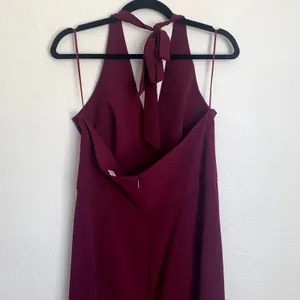 NWT Dress The Population Shiloh Tie Back Halter Dress in Dark‎ Magenta thumbnail 7