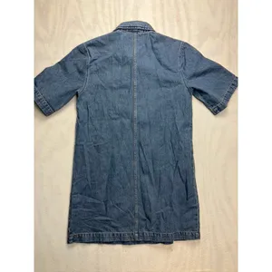 FUTURE COLLECTIVE Denim Shirt‎ Dress Short Sleeve Collared Button Front Blue S thumbnail 8