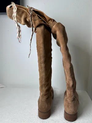 See by Chloé Jona Slouchy Cognac Suede Over-the-Knee Slouch Boots Size 39 or 8 thumbnail 4