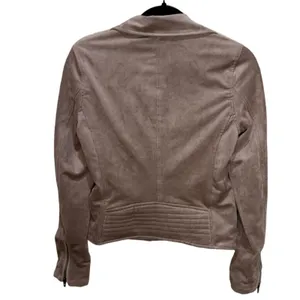 Blank NYC Faux Suede Moto Jacket - Sand Stone XS thumbnail 4