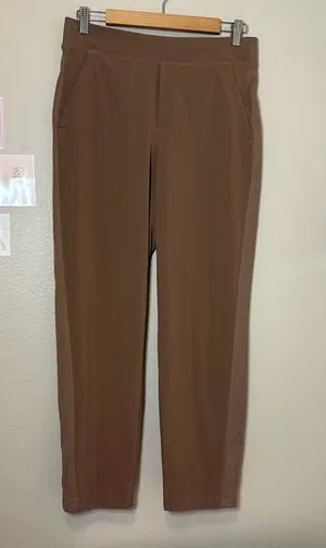 Athleta trouser pants brown earthy fall casual professional 6 straight leg thumbnail 1