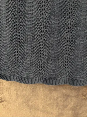 Indigo Textured Sleeveless Pullover Knit Tank Top Women’s Slate Blue Size L thumbnail 4