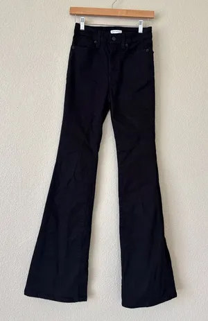 Good American Good Legs Flare Black High-Rise Jeans thumbnail 1