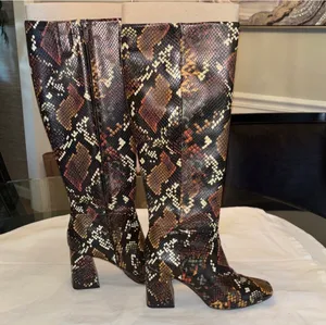 Circus by Sam Edelman Over the Knee Snakeskin Boots thumbnail 5