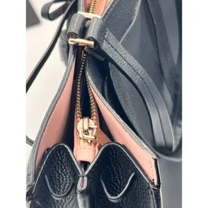 Kate Spade New York Black Leather Satchel Tote Bag Tassel Bow Medium Pink READ** thumbnail 16