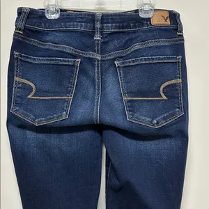 NWOT American Eagle Super Stretch Hi-Rise Jegging size 8 with acid washed areas thumbnail 7