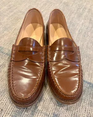 J.Crew Winona Penny Loafers in Italian Spazzolato Leather | Cognac | Sz 11 thumbnail 1