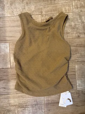 Commense Casual Sleeveless Tie-Front Tank Top — Olive Brown- NWT thumbnail 3