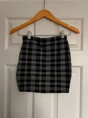 Plaid skirt Black thumbnail 2