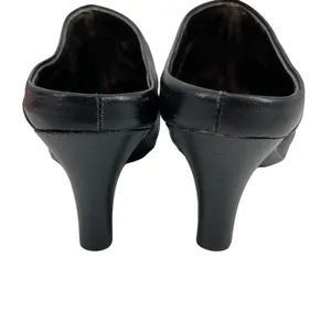 Sofft Black Leather‎ Heeled Mules Size 9M Dressy Slip On Heels Comfort thumbnail 3