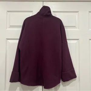Athleta Cozy Karma Funnel Neck Sweatshirt Purple Womens Small Comfy Oversized‎ thumbnail 2