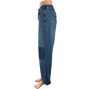 Old Navy Patchwork High Rise Baggy Barrel Palazzo Wide Leg Denim Jeans Pants 10 thumbnail 3