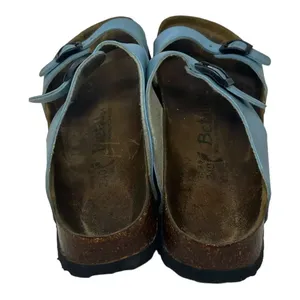Betula Original Birkenstock 240‎ Light Blue Leather Slide Sandals Size 37 US 6 thumbnail 6
