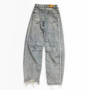 BKE Billie Slim Fit High Rise Horseshoe Barrel Jeans Light Wash Distressed 22x28 thumbnail 2