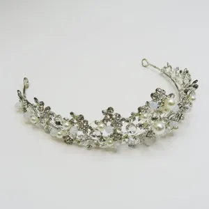 Wedding Tiara - Azazie Avenetian Rhinestone and Pearl Tiara thumbnail 2