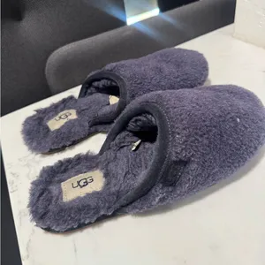 UGG Cozy Gray Fuzzy Slippers thumbnail 2