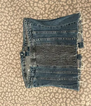 Zara Denim Top thumbnail 2