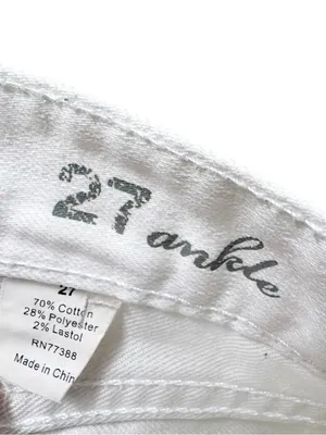 J. Crew 8" Toothpick Denim Ankle Jean in White Wash Size 27 thumbnail 6