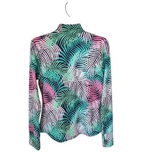 Tommy‎ Bahama Medium Golf & Tennis Tropical Full Zip Jacket Vaporwave Miami Vice thumbnail 3
